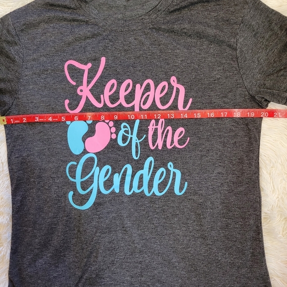 Keeper of the Gender women Dark Gray T shirt size M - Picture 2 of 5